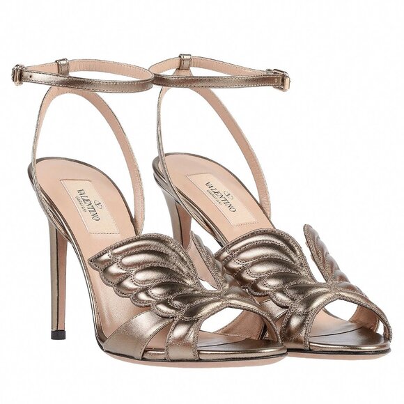 NEW Valentino Metallic Butterfly Sandals | Runway Style for Party & Events - Picture 3 of 14